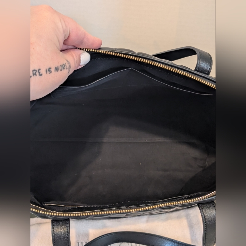 NEW Jimmy Choo Black Quilted Tote - Picture 10 of 11